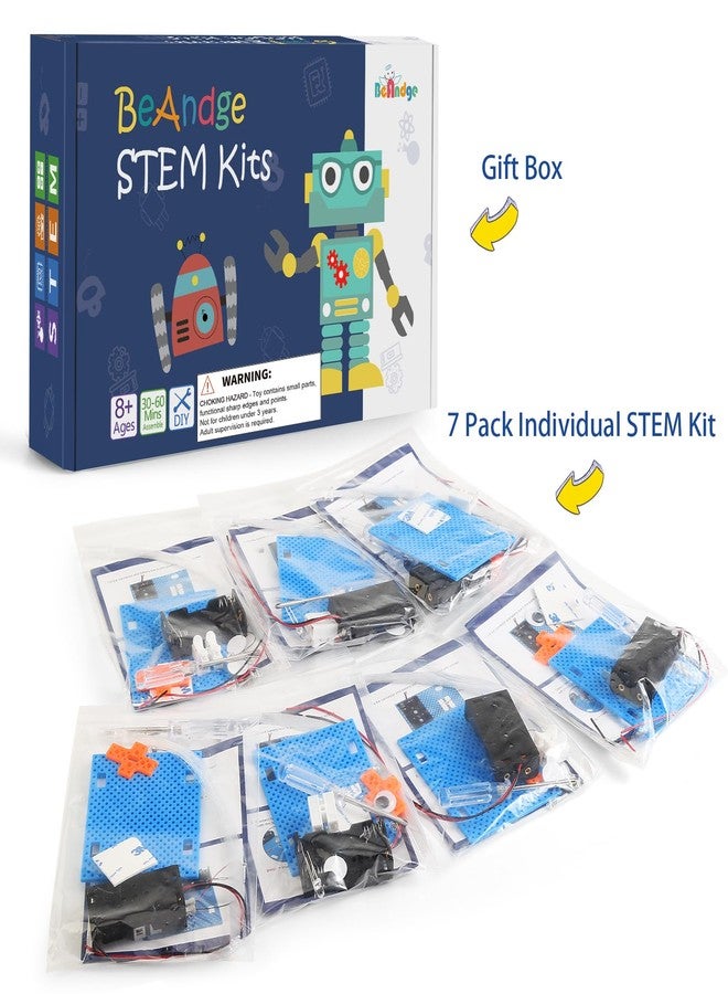 BeAndge 7 Set Bulk STEM Kit Individual Craft Kits for Kids, Science Projects Crafts Group Activity, Light Experiments Circuit Toys, Fun Fiber Optic STEAM Activities for Boys Girls Age 8-13 8-10 8-12 8 10 Year - Image 3